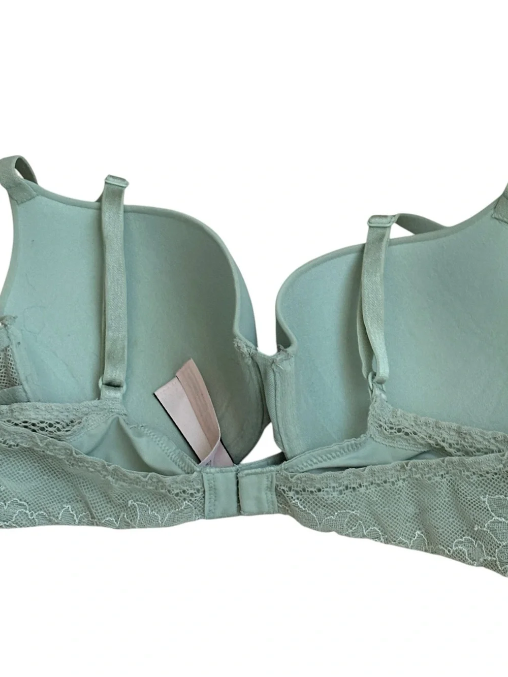 Victoria's Secret Dream Angels Lightly Lined Sage Green Lace Bra Size 34C